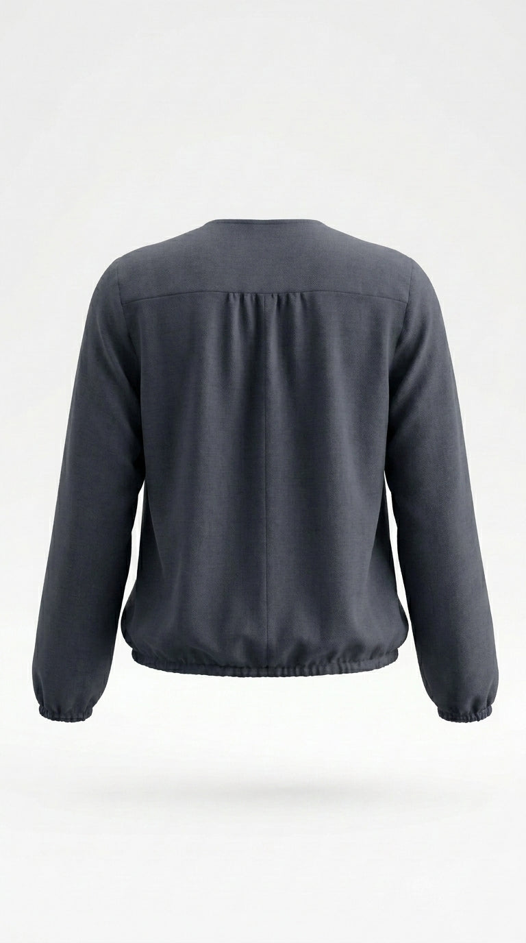 GEMMA - camicia collo a V | Manica Lunga