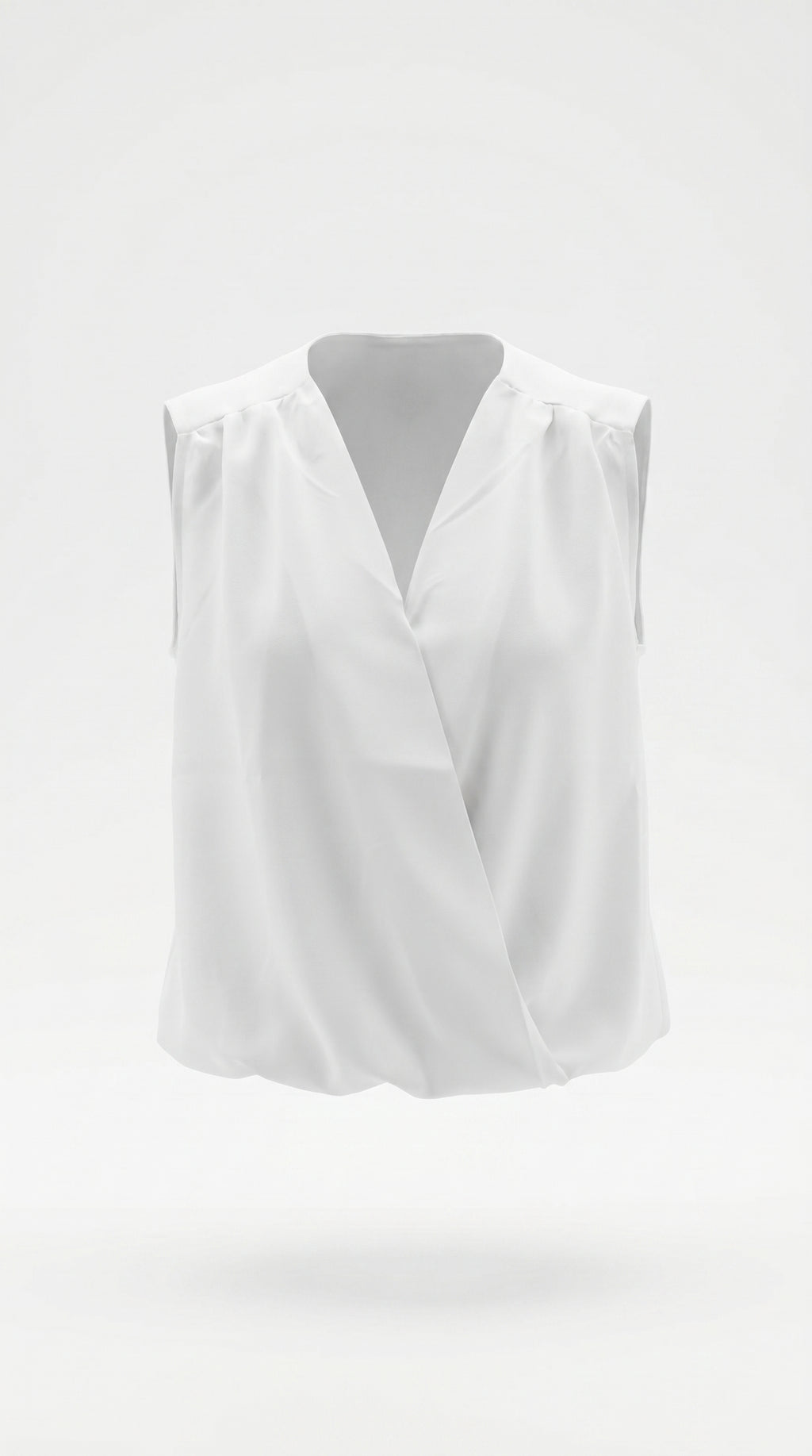 GEMMA - camicia collo a V / smanicato