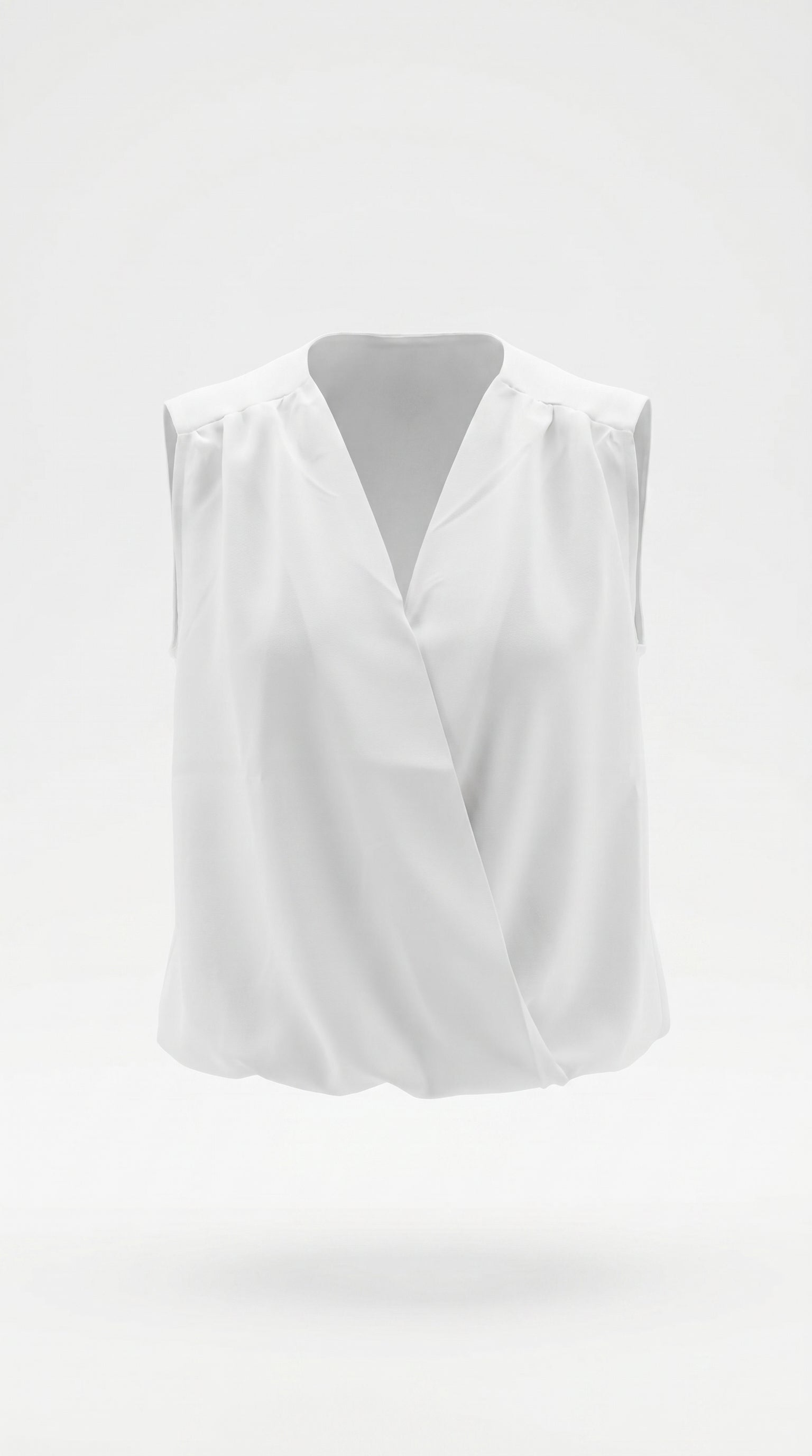 GEMMA - camicia collo a V / smanicato