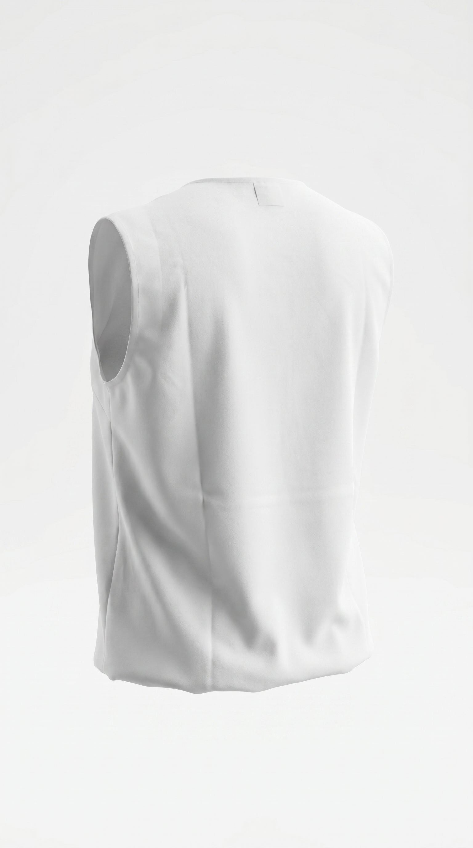 GEMMA - camicia collo a V / smanicato