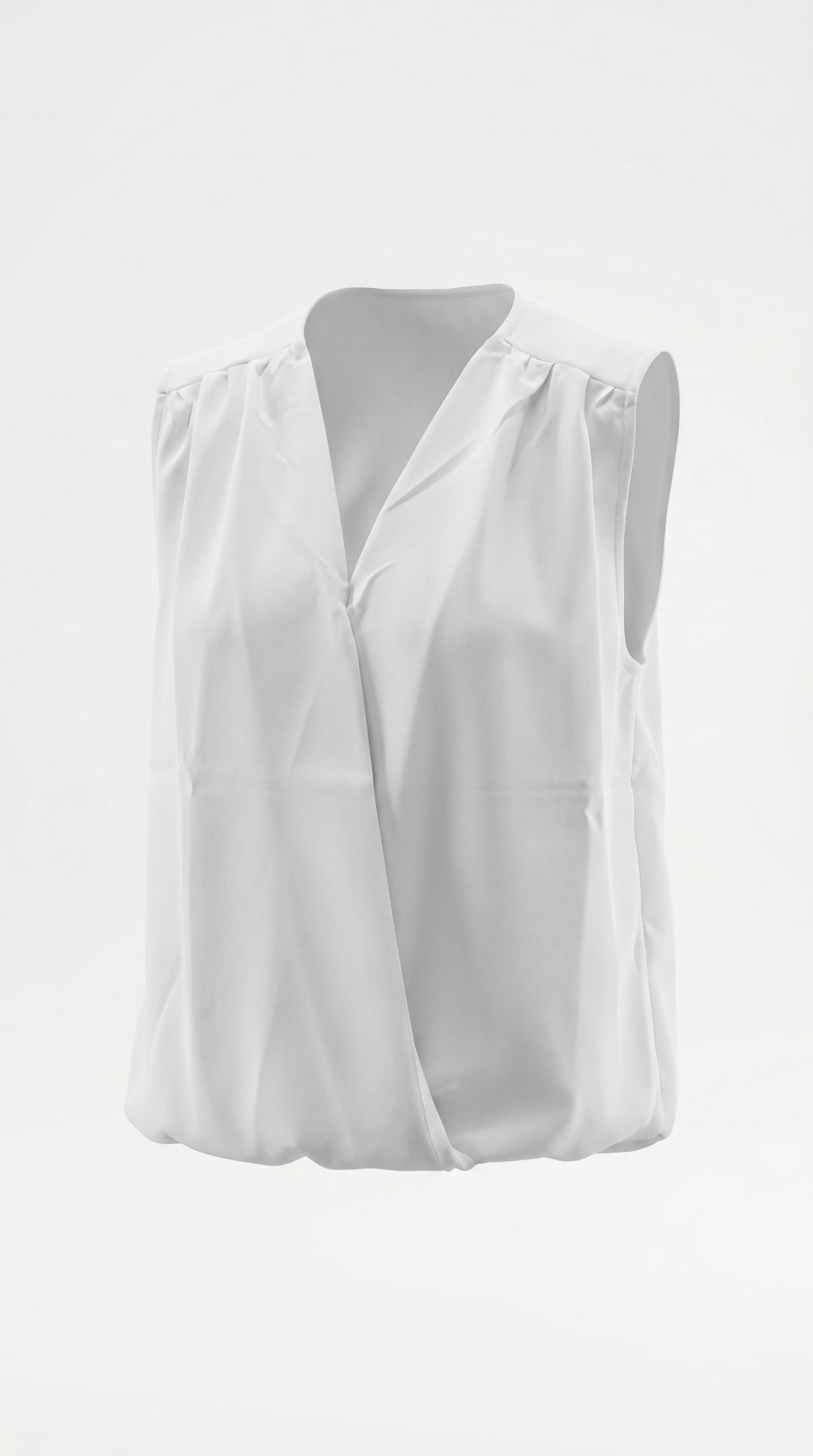 GEMMA - camicia collo a V / smanicato