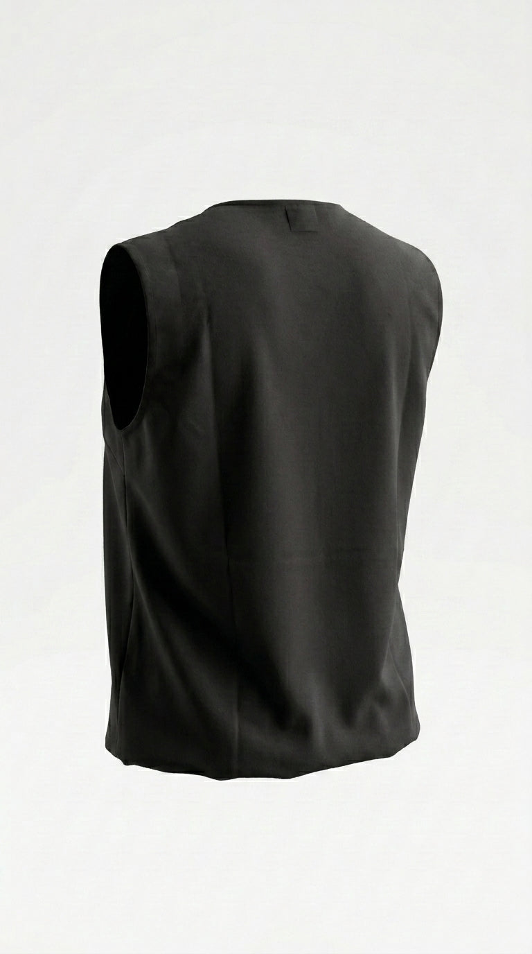 GEMMA - camicia collo a V / smanicato