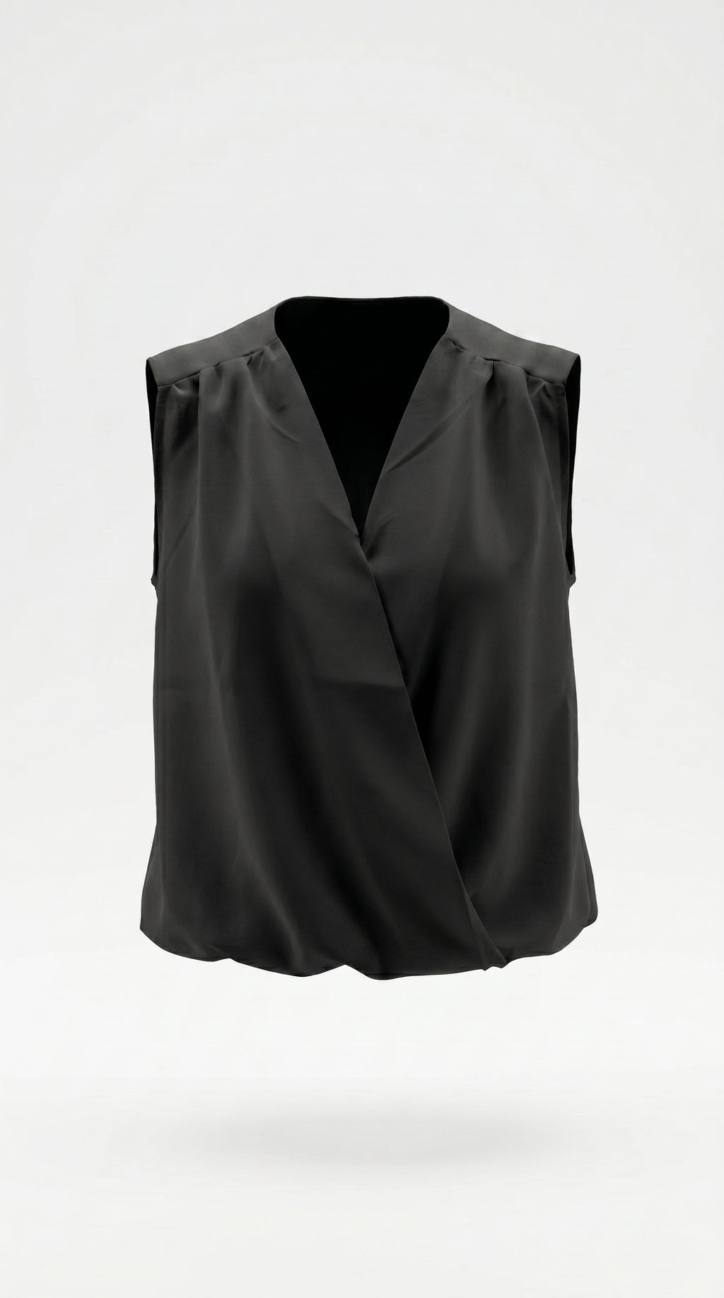 GEMMA - camicia collo a V / smanicato