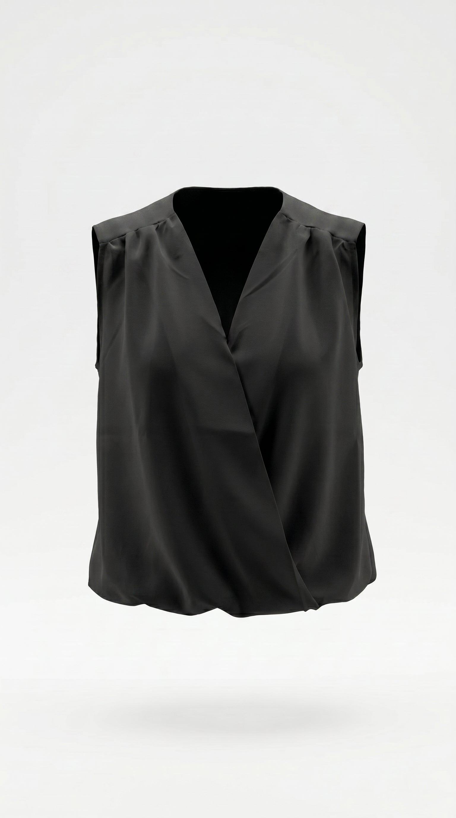 GEMMA - camicia collo a V / smanicato