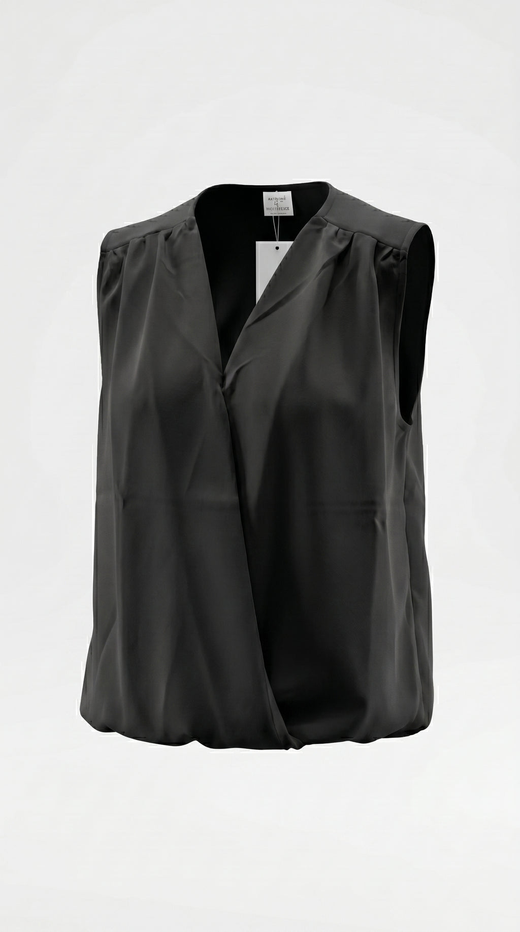 GEMMA - camicia collo a V / smanicato