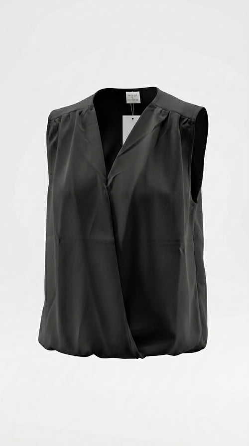GEMMA - camicia collo a V / smanicato